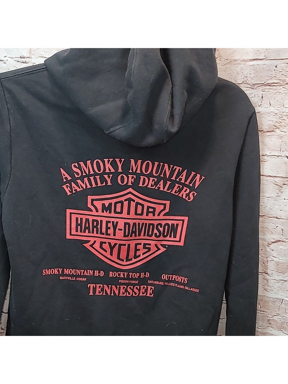 Harley davidson zip up hoodie Smoky mountains men's small - Picture 4 of 5